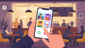 función de deslizar en aplicaciones de citas